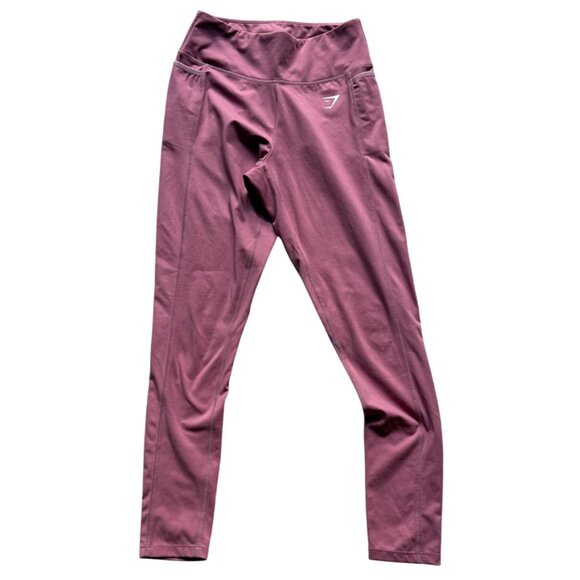 Gymshark Womens High-Waisted Dry Moisture Dreamy Leggings Size M Pink Bubblegum - Picture 4 of 15